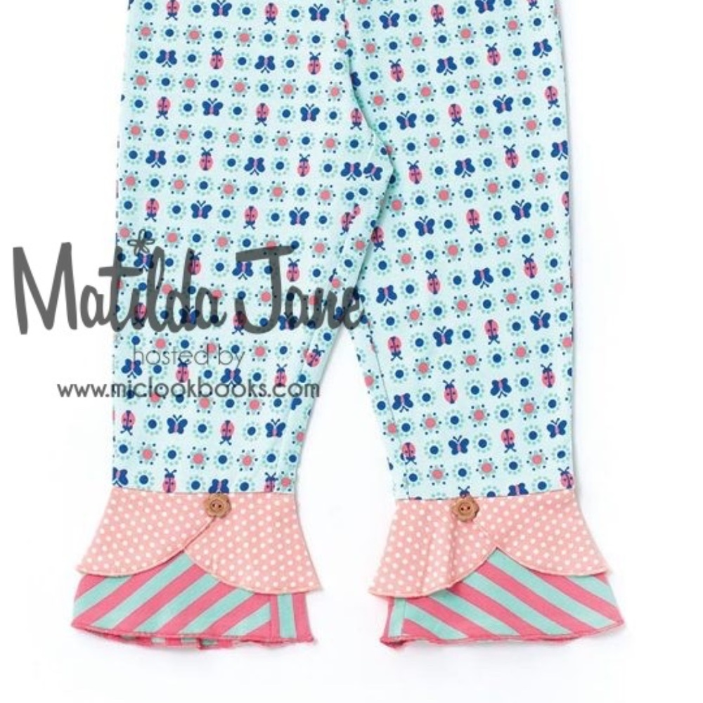 EUC Size 10 Matilda Jane Crop Ruffle Leggings MJC